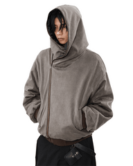 Faux Fur Zip-Up Hoodie