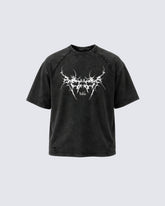 Distressed Graphic Print Oversized T-Shirt