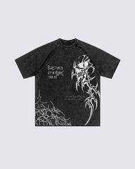 Distressed Graphic Skull Print T-Shirt