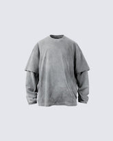 Waffle Layered Vintage Tee
