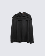 Asymmetric Collar Button-Up Shirt