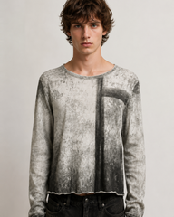 Retro Washed Long-Sleeved Tie-Dye Casual Long-Sleeved Shirt