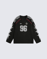 Vintage 96 Print Long Sleeve Streetwear Jersey