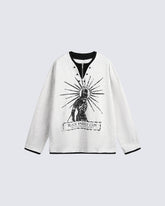 Fake Two-Piece Long Sleeve Zipper Tee