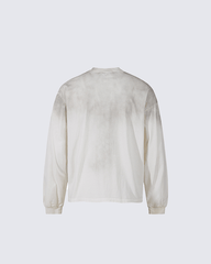 Distressed Cross Graphic Long Sleeve T-Shirt