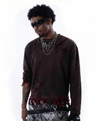 KIIKIO-Post-Apocalyptic Spray-Wash Long Sleeve T
