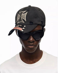New Vintage Cross Stud Baseball Cap