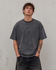 Vintage Distressed Wash Graphic Stitch T-Shirt