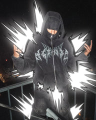 KIIKIO Stonewashed Balaclava Integrated Hoodie