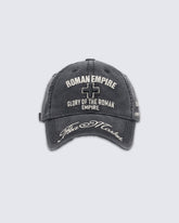 Vintage Washed Roman Letter Embroidery Baseball Cap