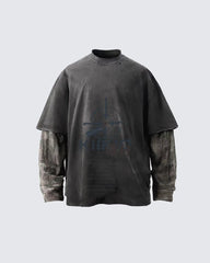 Inked Rebel Layered Tee – Street Art Meets Urban Warfare