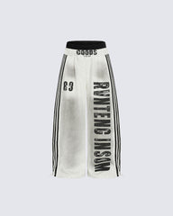 Washed Tie-Dye Letter Print Casual Pants