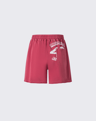 Vintage Logo Print Cotton Shorts