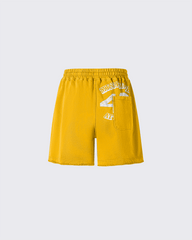Vintage Logo Print Cotton Shorts