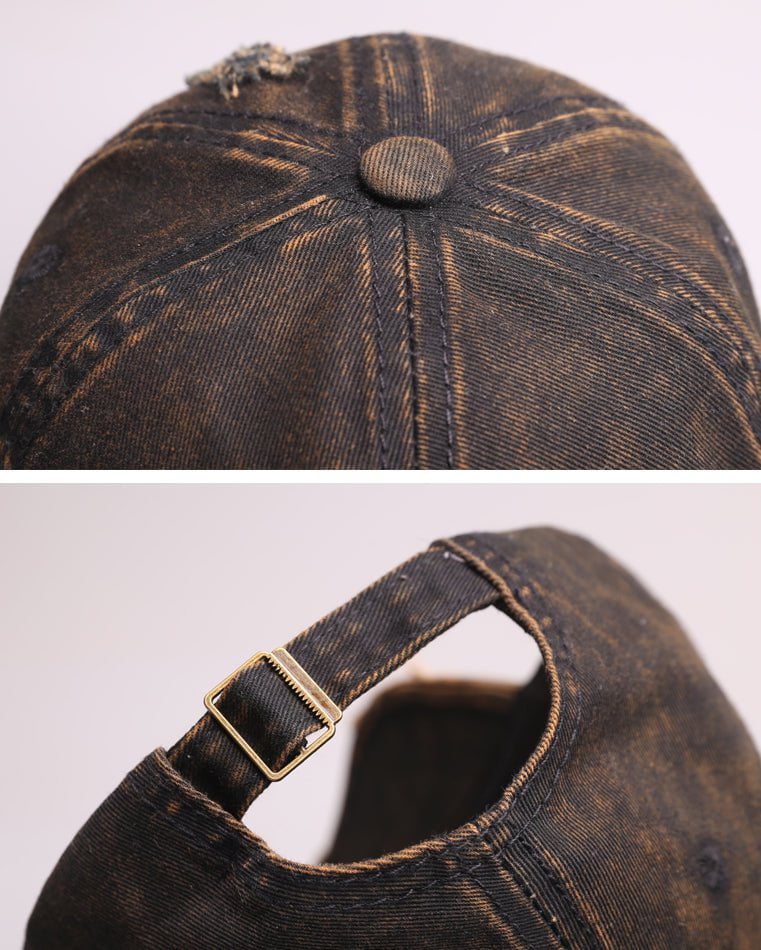 Distressed 'Give Blood He Did' Baseball Cap with Cross Design – Streetwear Style