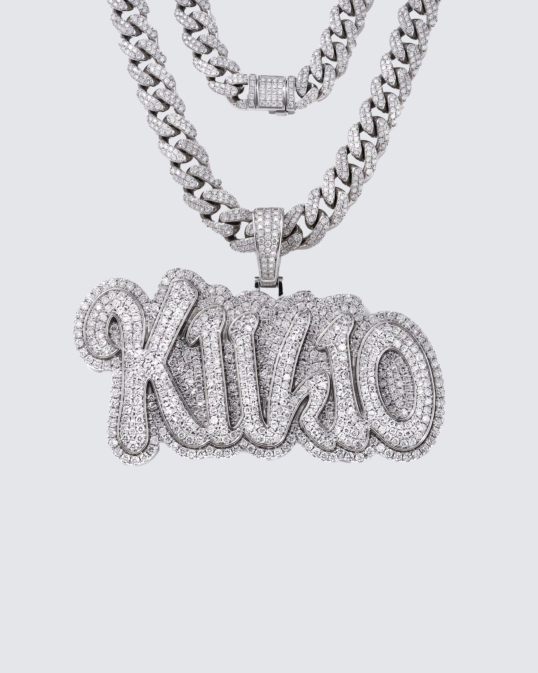 KIIKIO-Full Zirconia Alloy Cuban Link Necklace