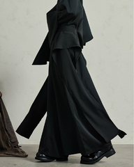 Avant-Garde Wide-Leg High Waist Trousers