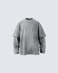 Waffle Layered Vintage Tee
