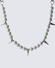 Hip-Hop Pearl Spike Necklace