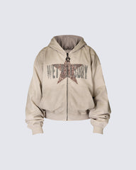 Vintage Star Graphic Zip Hoodie