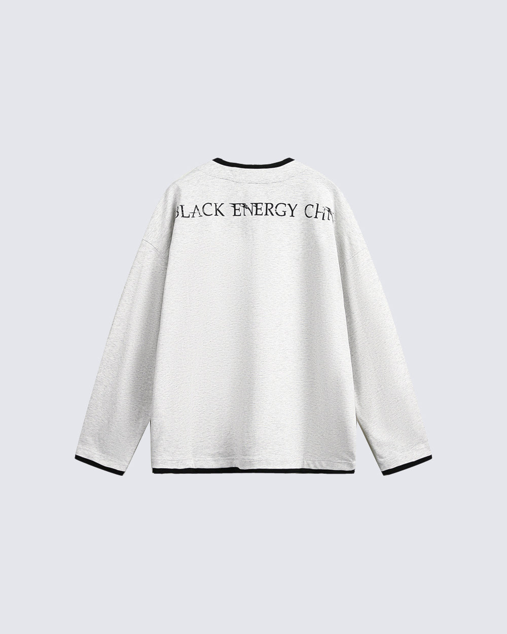 Fake Two-Piece Long Sleeve Zipper Tee