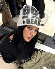 New Graffiti Letter Knit Beanie Hat