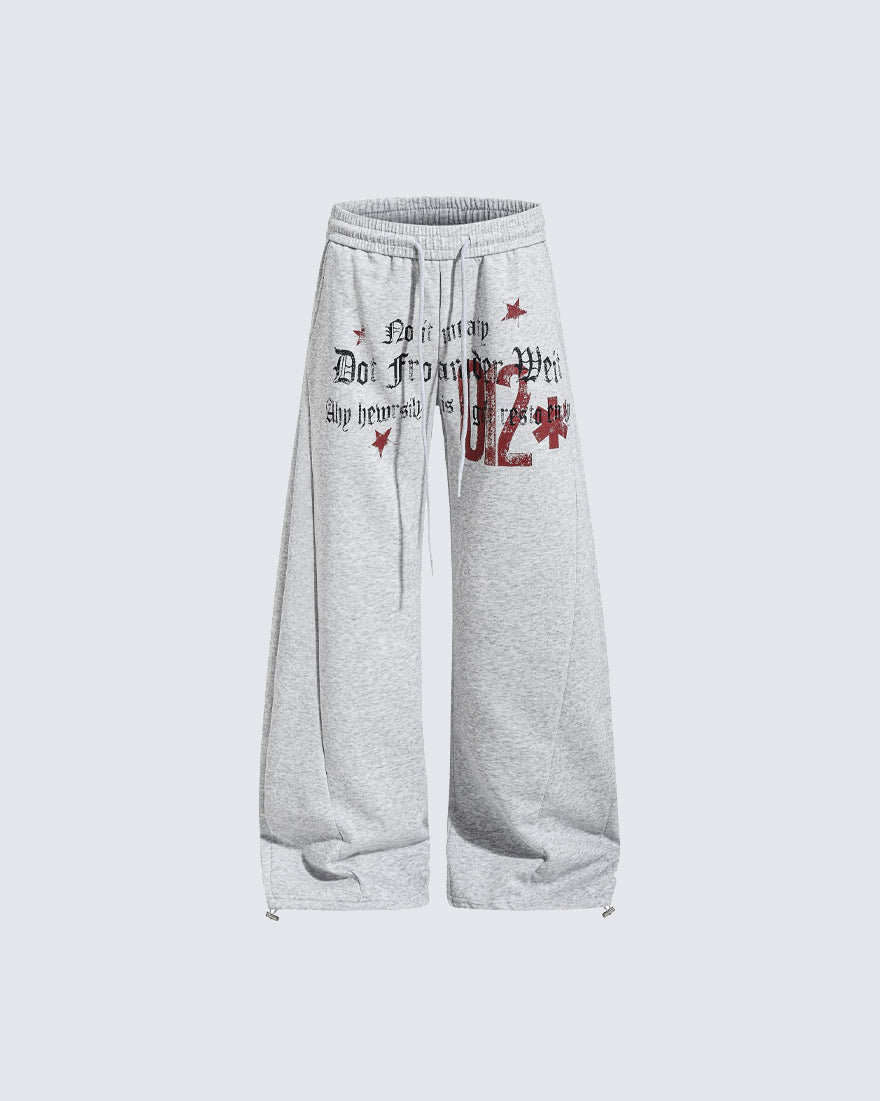 American Retro Street Graphic Star Print Sweatpants