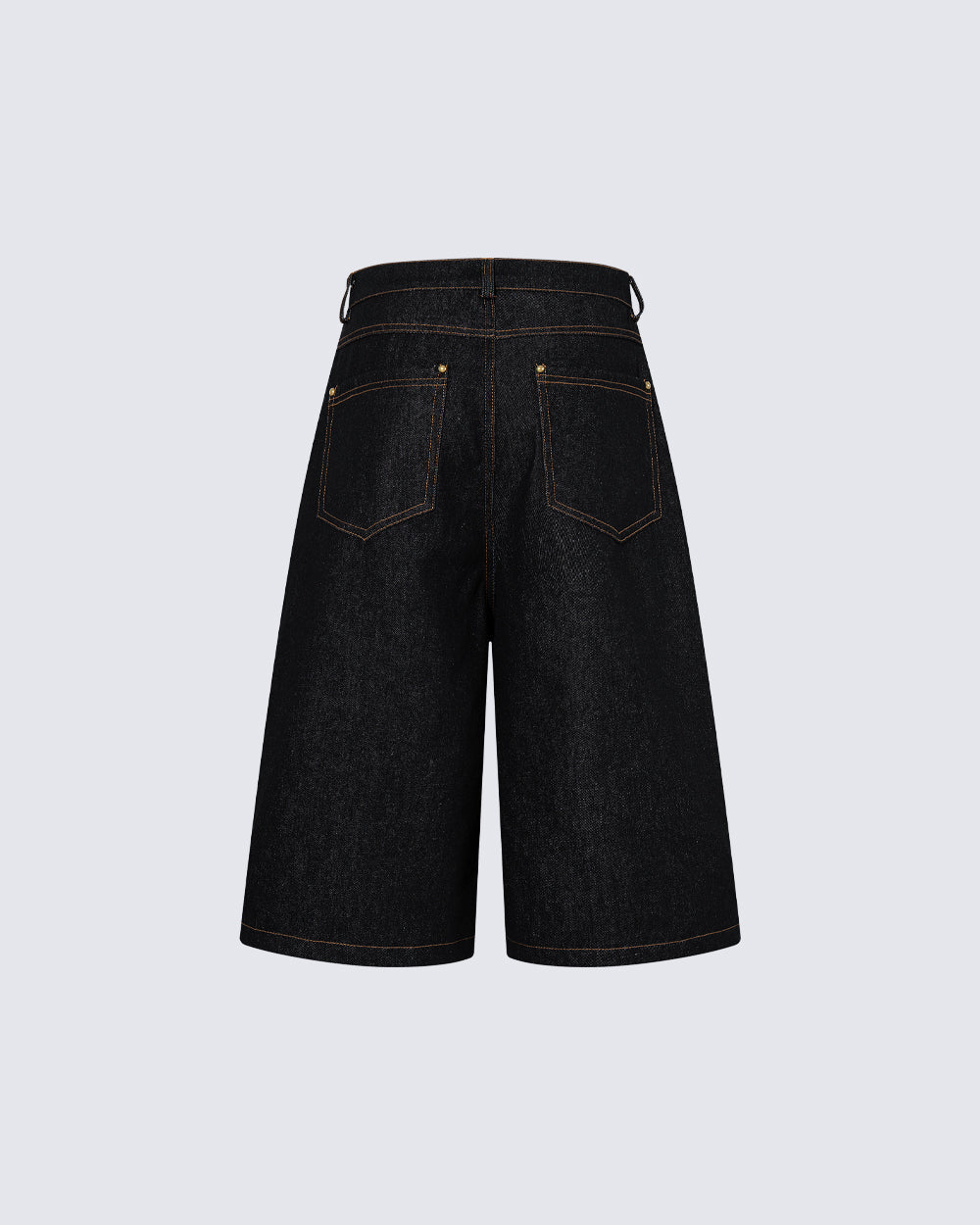American Deconstructed Wide Leg Denim Shorts