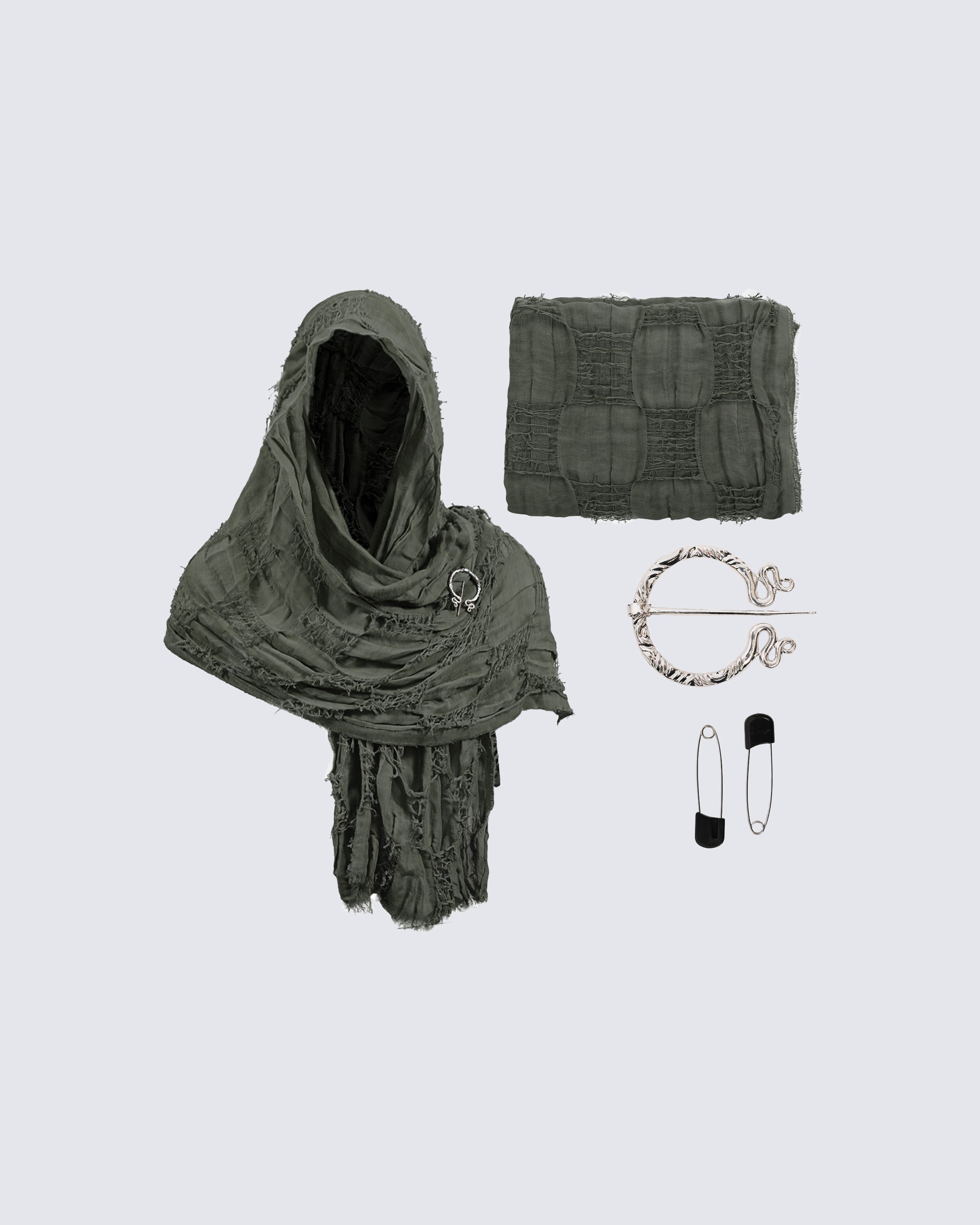 BARREN Series | Apocalyptic Pilgrimage Hooded Wrap Set